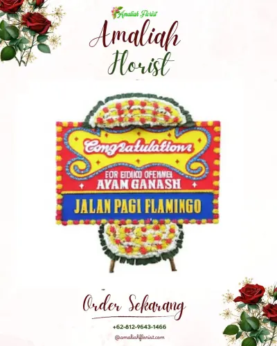 Bunga Papan Congratulation di Tengah